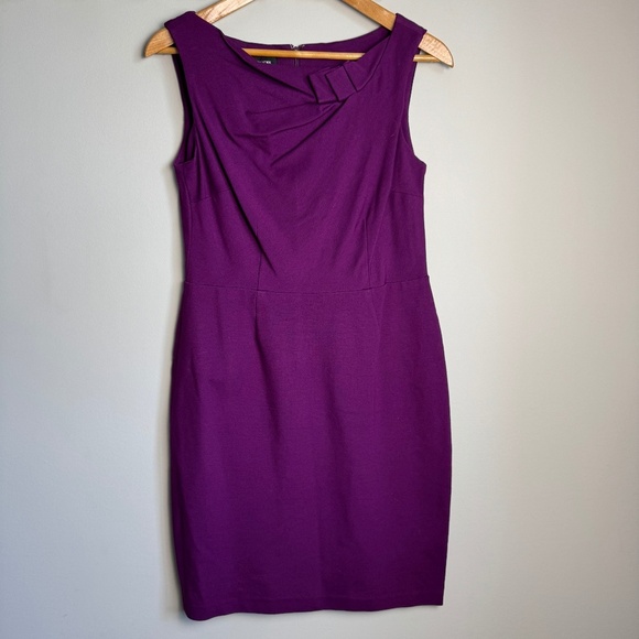 Jones New York Women's Sleeveless Sheath Dress Purple Size 6 Wedding Guest Prom - Picture 1 of 15